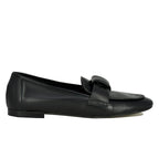 Leonard Leather Knot Flat Loafer