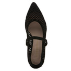 Lilah Suede Perforated Pointy Flat