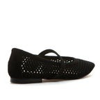 Lilah Suede Perforated Pointy Flat