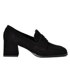 Lonzo Suede Penny Loafer Heel