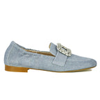 Love Denim Ornamental Closed Flat