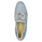 Love Denim Ornamental Closed Flat