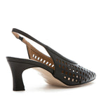 Mabel Perforated Leather Heel Slingback