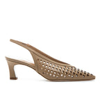 Mabel Perforated Leather Heel Slingback