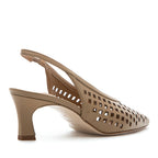 Mabel Perforated Leather Heel Slingback