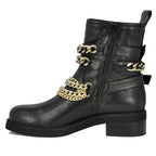 Matrix Leather Chain Boot