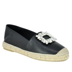 Mendes Leather Closed Jewel Espadrille