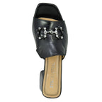 Messi Leather Pearl Heel Slide