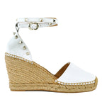 Michael Leather Wedge Espadrille