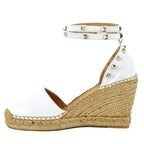 Michael Leather Wedge Espadrille