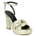 Miles Metallic Knot Platform Sandal