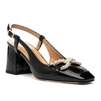 Monroe Patent Leather Pearl Slingback