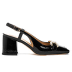 Monroe Patent Leather Pearl Slingback