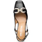 Monroe Patent Leather Pearl Slingback