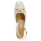 Monroe Patent Leather Pearl Slingback