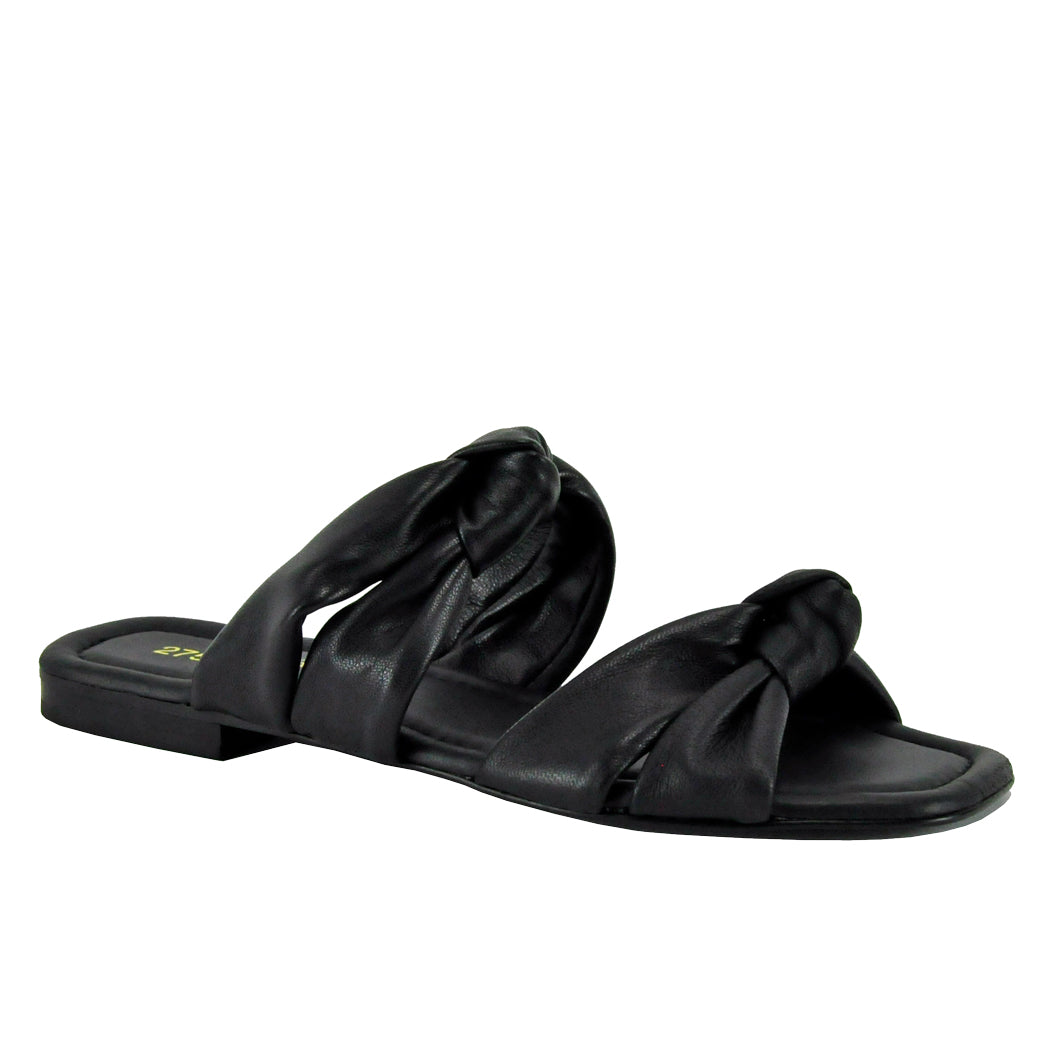 Patrick Leather Flat Slide