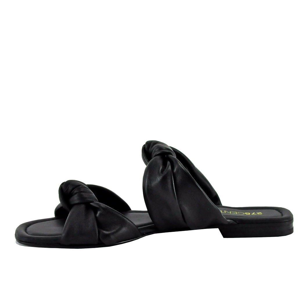 Patrick Leather Flat Slide