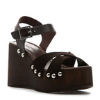 Patty Combo Wood Wedge Sandal