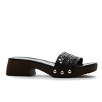 Pera Leather Lasercut Wood Slide