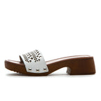 Pera Leather Lasercut Wood Slide