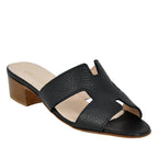 Perri Leather Low Heel Slide