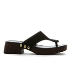 Posey Suede Wood Heel Thong