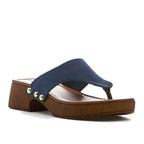 Posey Suede Wood Heel Thong