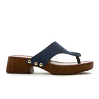 Posey Suede Wood Heel Thong