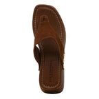 Posey Suede Wood Heel Thong