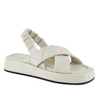 Prata Leather Platform Sandal