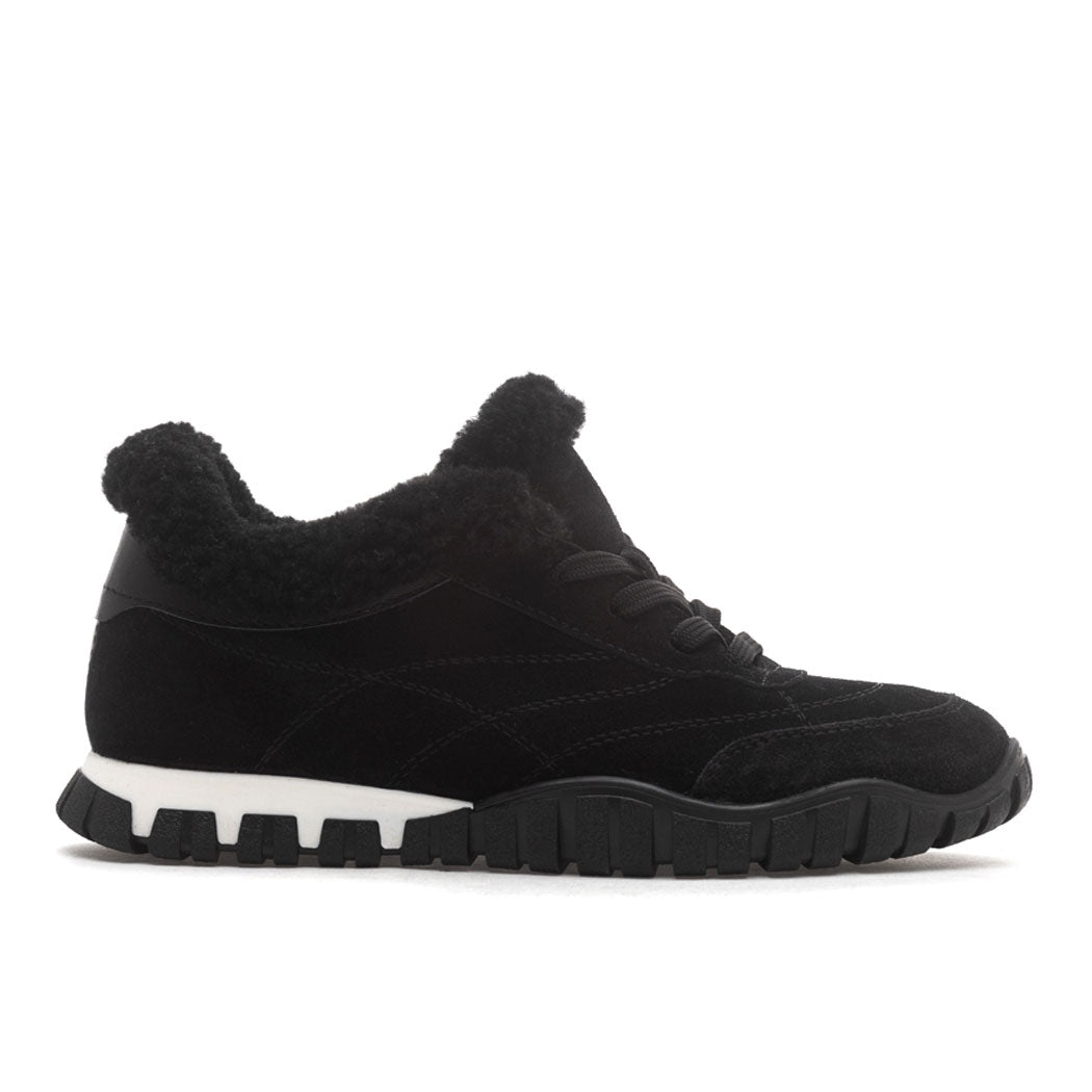 Qutie Suede Fur Lace Up Sneaker