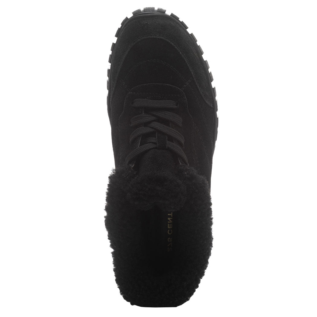 Qutie Suede Fur Lace Up Sneaker