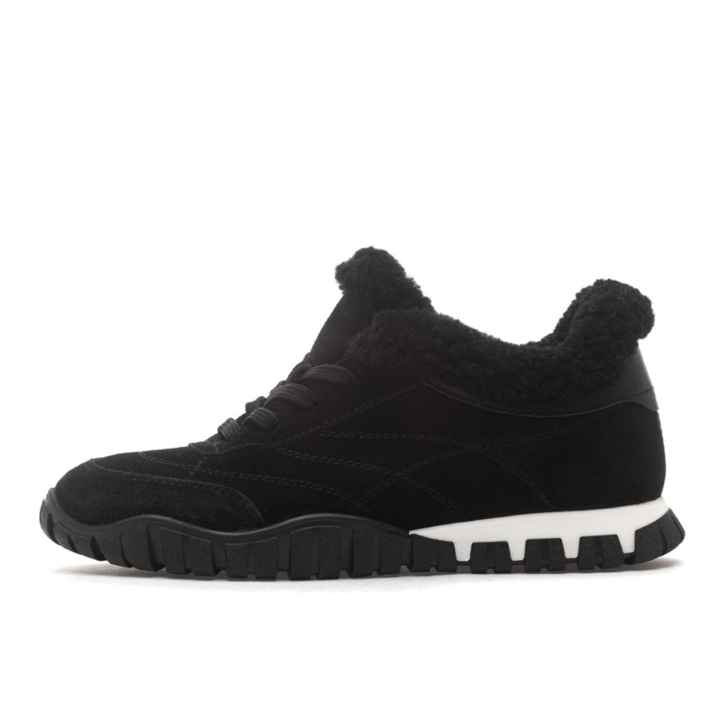 Qutie Suede Fur Lace Up Sneaker