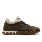 Qutie Suede Fur Lace Up Sneaker