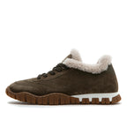 Qutie Suede Fur Lace Up Sneaker