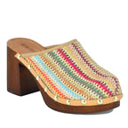 Saquan Multicolor Raffia Clog