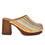 Saquan Multicolor Raffia Clog