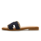 Selena Suede Flat Slide