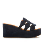 Shammy Suede Circles Wedge Slide