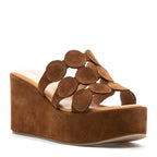 Shammy Suede Circles Wedge Slide