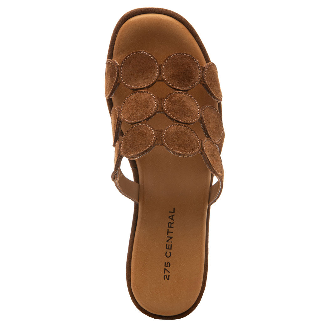 Shammy Suede Circles Wedge Slide – Footnotes