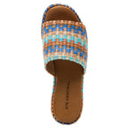 Sienna Multicolor Raffia Wedge Slide
