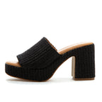 Skattebo Raffia Heel Platform Slide