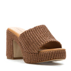 Skattebo Raffia Heel Platform Slide