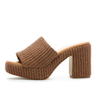 Skattebo Raffia Heel Platform Slide