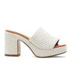 Skattebo Raffia Heel Platform Slide