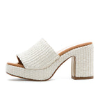 Skattebo Raffia Heel Platform Slide