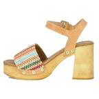 Slayton Multicolor Raffia Platform Sandal