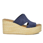 Snoop Denim Wedge Platform Slide