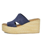 Snoop Denim Wedge Platform Slide